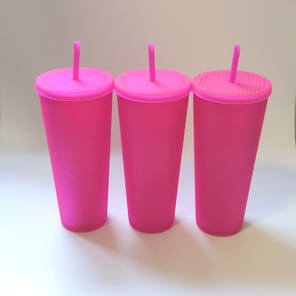 New Starbucks Studded Tumbler Neon pink Fall Limited Edition 2021 - Picture 5 of 8